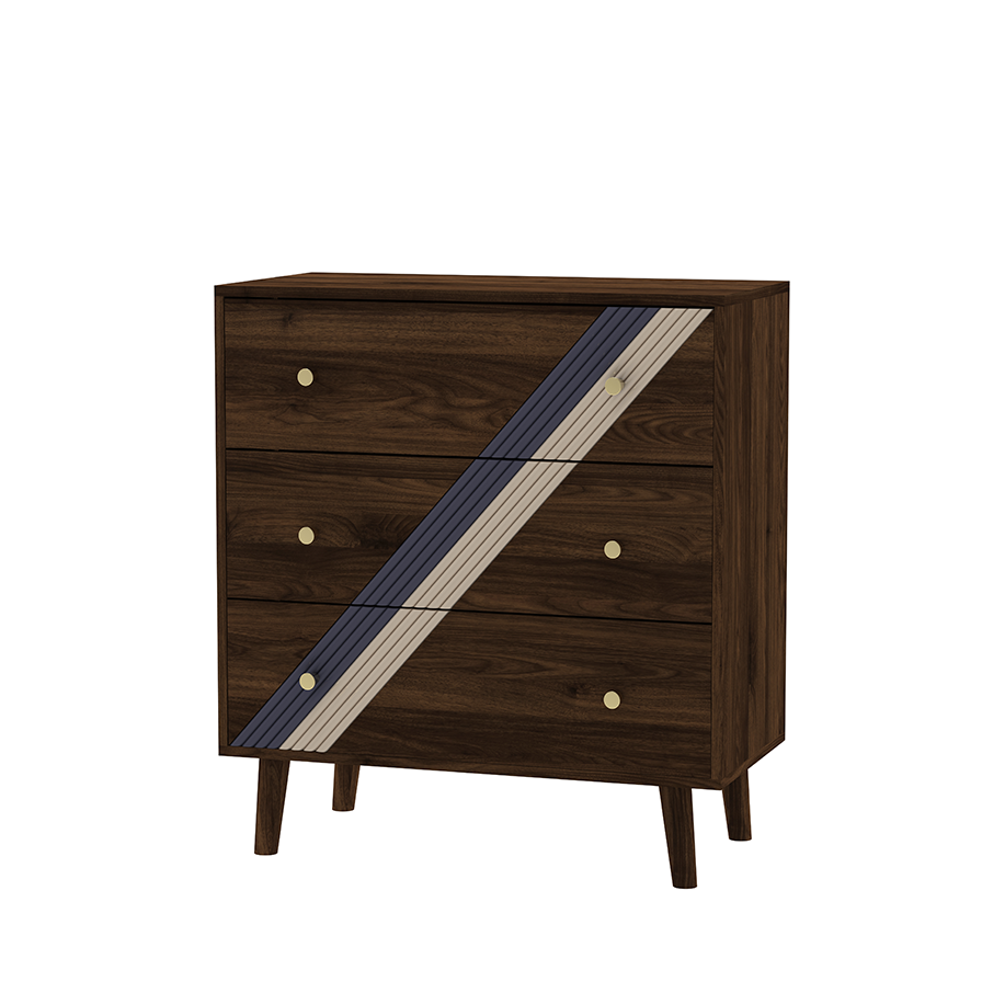 Harbor Sash 3-Drawer Cabinet
